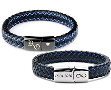 ID Leder Armband mit Gravur