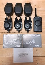 Fox Micron STR 3 + 1 BLUE / BLAU Funk Bissanzeiger Set NEUZUSTAND Karpfenfischen