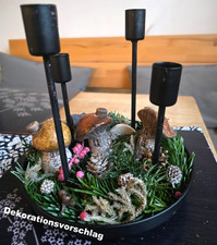 Schwarz metall adventskranz - schwarz,