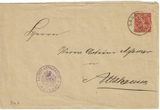 Württemberg 1885 Postal Stationery Official Envelope HG 13b used Brief Saulgau