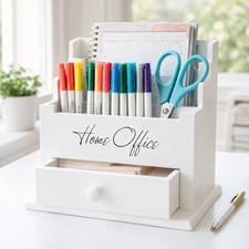 Schreibtisch Organizer Weiß