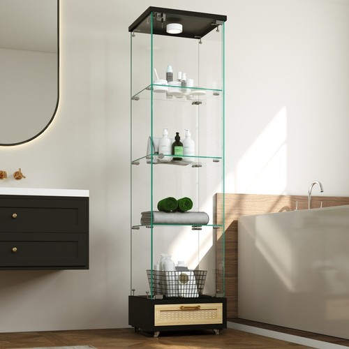 Moderne glasvitrine mit - moderne,