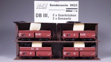 H0 DC M+D/Klein Modellbahn 043/3 Erzwagen-Set OOt44 Erz Id DB in OVP #CK_441