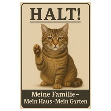 Katze Halt Tierschild