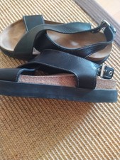 LEDER SANDALEN MIT ÜBERKREUZTEN RIEMEN VON & OTHER STORIES,GR.38, SCHWARZ,TOP