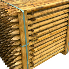 Pfahl Zaunpfahl mit Spitze Baumpfahl Holzpalisade Rundpfosten Pfähle KDI