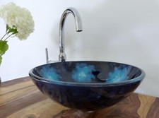 Aufsatz Glas Waschbecken Blue