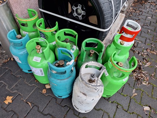 10x leere gasflaschen 5kg - 10x,