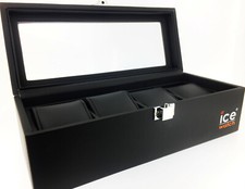 ICE WATCH Sammelbox für 4 Armbanduhren Etui Koffer Uhrenbox Schwarz Neu OVP