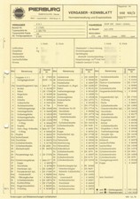 Einstelldaten Datenblatt Ersatzteilliste Solex 4A1 Vergaser BMW 528 - E17482