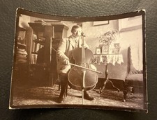 Antikes Foto Cello spielender