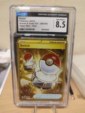 Pokémon Switch 206/165 GOLD Scarlet & Violet ENG CGC 8.5