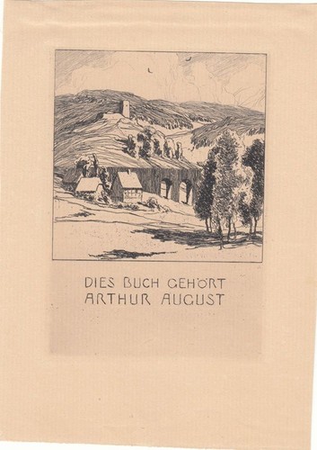 Exlibris bookplate radierung - exlibris,