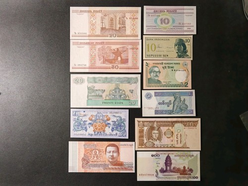 Banknoten aus aller welt - aus,