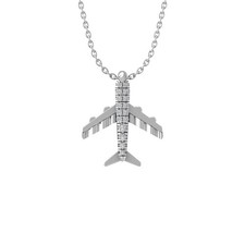 Modische Halskette 0,1 kt im Labor gezüchteter Diamant Sterlingsilber 18 Zoll Silber Kabelkette