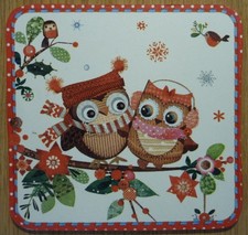 Deko HDF - Love Liebe Winter Schnee Tiere Kauz Eule Schatz