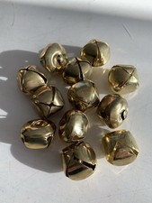 12 Glocken/Schellen zum basteln, gold 2,5x2,5cm