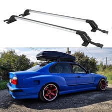 43" Dachträger Querstangen Crossbar Regenrinne ohne Reling Stahl Für 5ER E34 E39