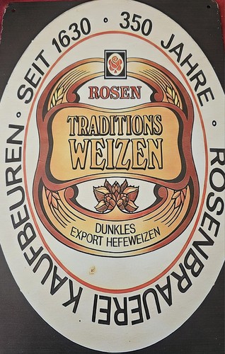 Blechschild rosenbrauerei - blechschild,