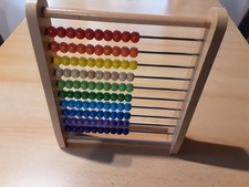 Rechenschieber aus Holz Zählrahmen Spielzeug Motorik Rechnen Mathe