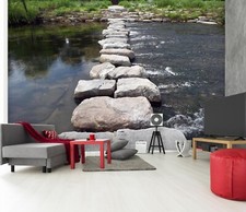 3D Stein See Q2879 Tapete