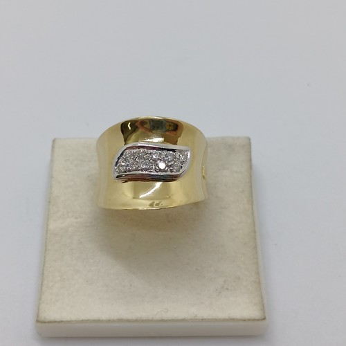Damenring vintage fassung gold - damenring,