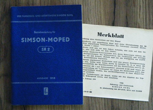 Betriebsanleitung für simson - für,