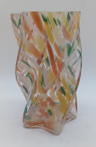 Vintage glasvase bunt konfetti - vintage,