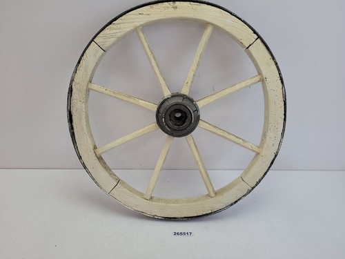 Wagenrad holzrad dekorad weiß - holzrad,