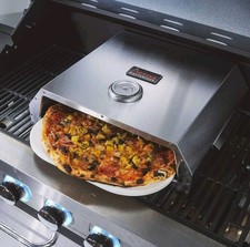 ACTIVA Pizza Box Edelstahl für Holzkohlegrills und Gasgrills Pizzaaufsatz