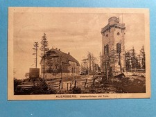 Alte AK von Auersberg, Unterkunftshaus und Turm, Eibenstock, gelaufen 1911