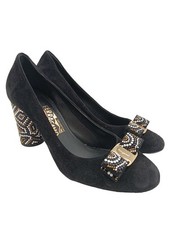 FERRAGAMO Hochfront-Pumps Damen Pumps Gr. DE 39 schwarz Elegant