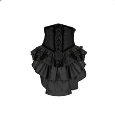 Gothic Barock Burlesque Bustle Tornüre Rock mit Schleppe und Schnürung 38 40 
