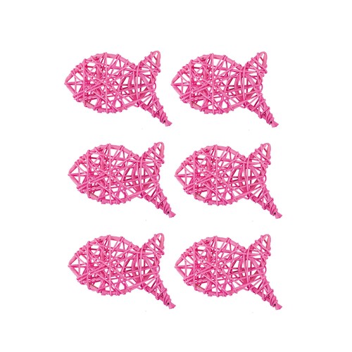 Rattan fische tischdeko - tischdeko, taufe