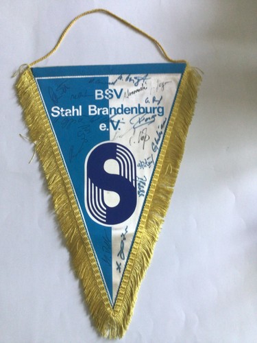 Ddr fußball wimpel bsv stahl - fußball, "bsv