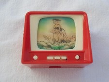 3D Wackelbild Fernseher Vari-Vue Spitzer rot 60er Jahre TOPZUSTAND