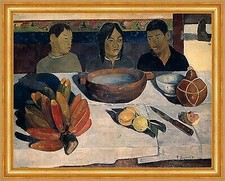 The Meal Paul Gauguin Familie Geschwister Essen Tisch Bananen B A3 02996 Gerahmt