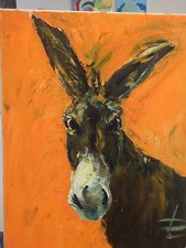 Ölgemälde Ölbild Bilder Modern Art Kunst Unikat Wandbild Tier 50x40