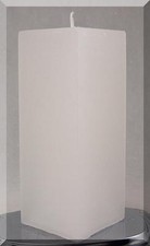Edle Kerze Rohling Kleiner Quader - weiß - Sonderform - Kerzenkunst