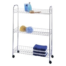 Metall Rollregal Schmal Chrom