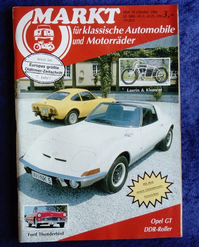 Oldtimer markt 1986 das - markt, 10.1986