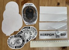 12  x Original  SCORPION BAY Surf Snow  Wake Sticker Aufkleber Decal  To ca.13cm