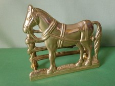 Messing Briefhalter Motiv Pferd Briefständer für Schreibtisch Serviettenständer