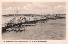 AK Postkarte U Boot Flotille Kiel Tirpitzmole dt. Kriegsmarine Feldpost 1939