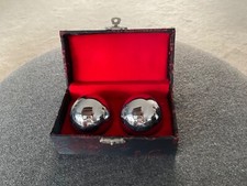 Vintage Qigong Meditationskugeln Chinesische Klangkugeln mit Original-Schatulle