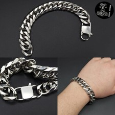 XXL Panzerarmband Armband Edelstahl 16 mm Massiv & Hochwertig! Panzerkette NEU