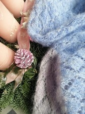 Handarbeit Schal Ajour Mohair