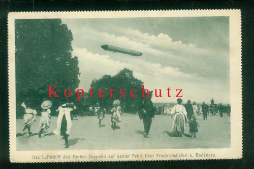 Luftschiff des grafen - ak,