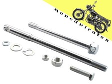 Set Steckachse vorn + hinten mit Montagebohrung f. Simson S50 S51 KR51 SR50 SR80