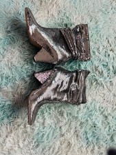 Ausgefallene Stiefeletten Silvester Party mit silbernen Pailletten Guess 36